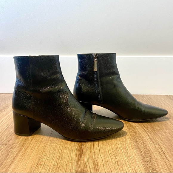 AUTHENTIC Saint Laurent black Loulou 50 ankle bootie boots in size 7.5 - Picture 7 of 16